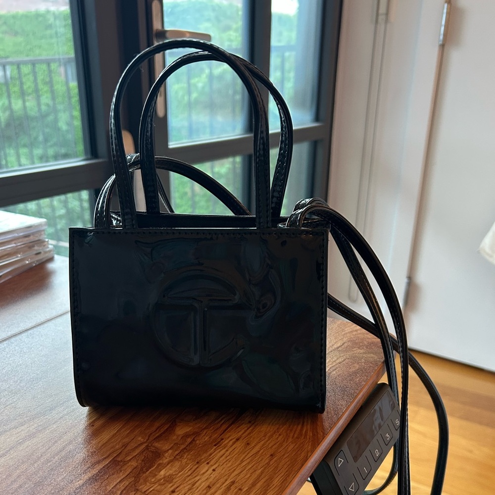Telfar Patent Black Small Shopping Bag - Picture 2 of 5